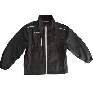 CCM Youth XXS Rink Suit Jacket & Pants Set Black Hockey Warm Up Track Suit